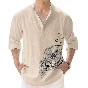 Cotton Mandarin Collar Design Full Sleeve Short Kurta