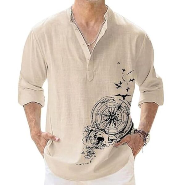 Cotton Mandarin Collar Design Full Sleeve Short Kurta