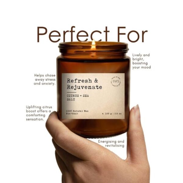 Refresh & Rejuvenate Aromatherapy Scented Candle - Image 2