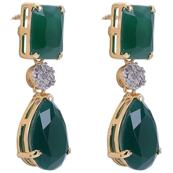 Stunning Green Red Blue White Earrings Dangle Drop For Women/Girls - Image 2